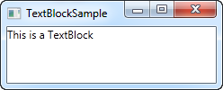 A simple TextBlock control