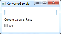 Using an IValueConverter, here with an empty value