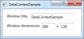 Several data bindings using the DataContext