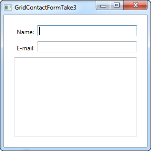 A simple contact form using the Grid - take three