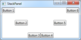 A StackPanel in Vertical mode with differently aligned controls