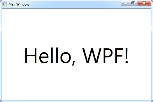Hello, WPF! - the result