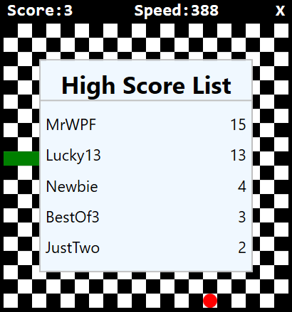 Improving Snakewpf Adding A High Score List The Complete Wpf